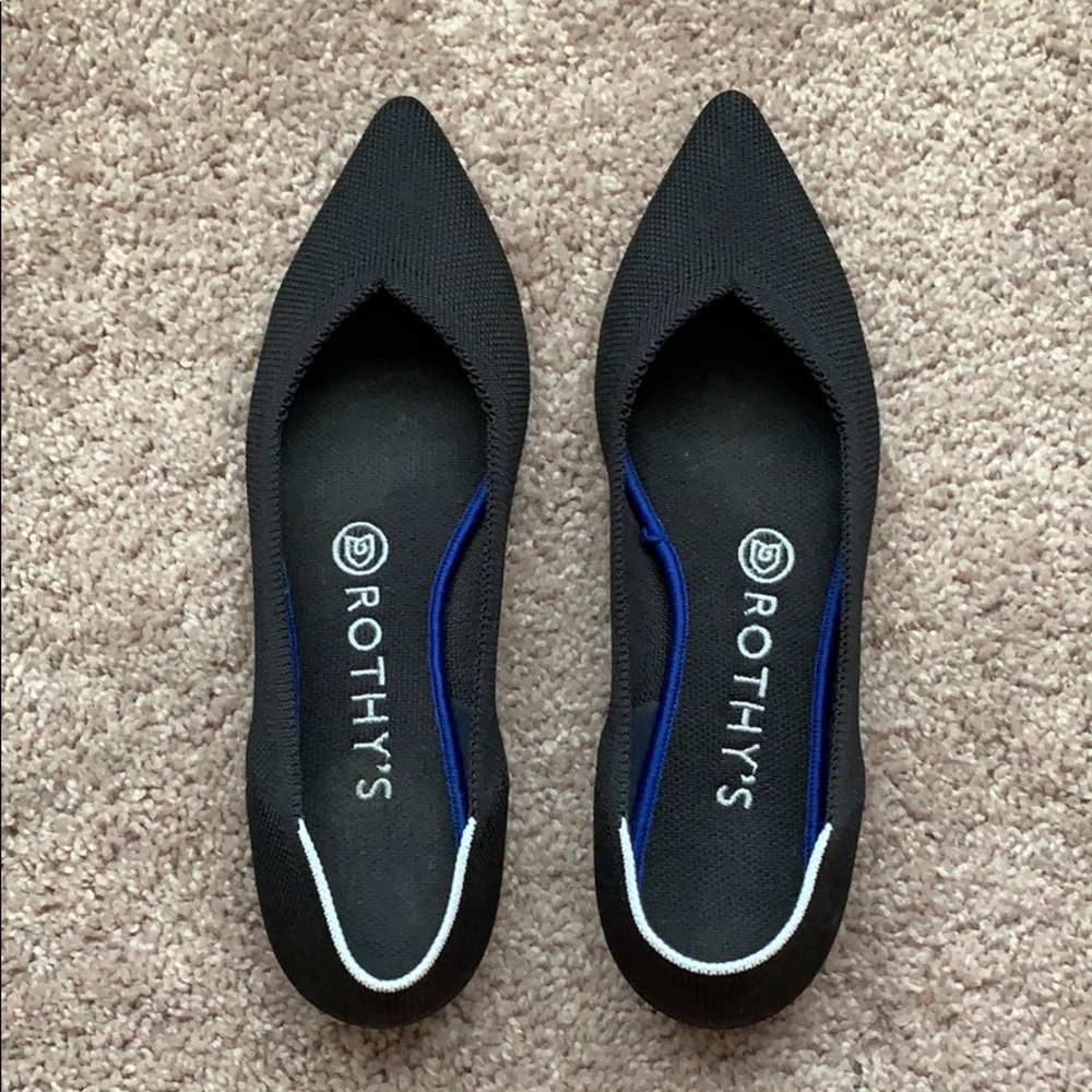 Rothy’s Black “The Point” Flat